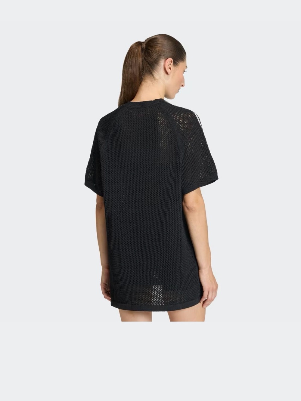 adidas Black Crochet Dress with Signature 3-Stripes - Picture 2 of 5